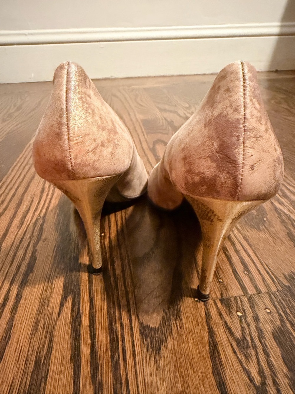 LORIBLU Women’s Pointed Suede Pumps in Dusty Blush 37 - Picture 5 of 6